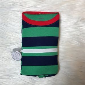 Carter’s Green & Navy Blue Stripe Cotton Pajamas